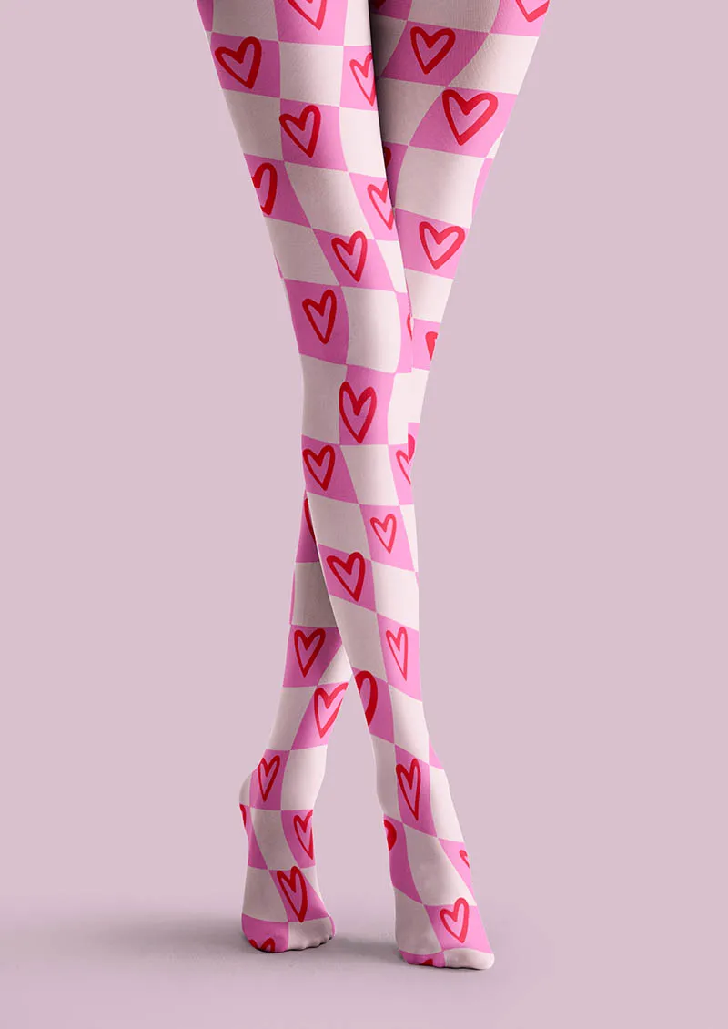 Viken Plan Valentine's Day Love Wave Tights Hosiery Pantyhose - Image 3