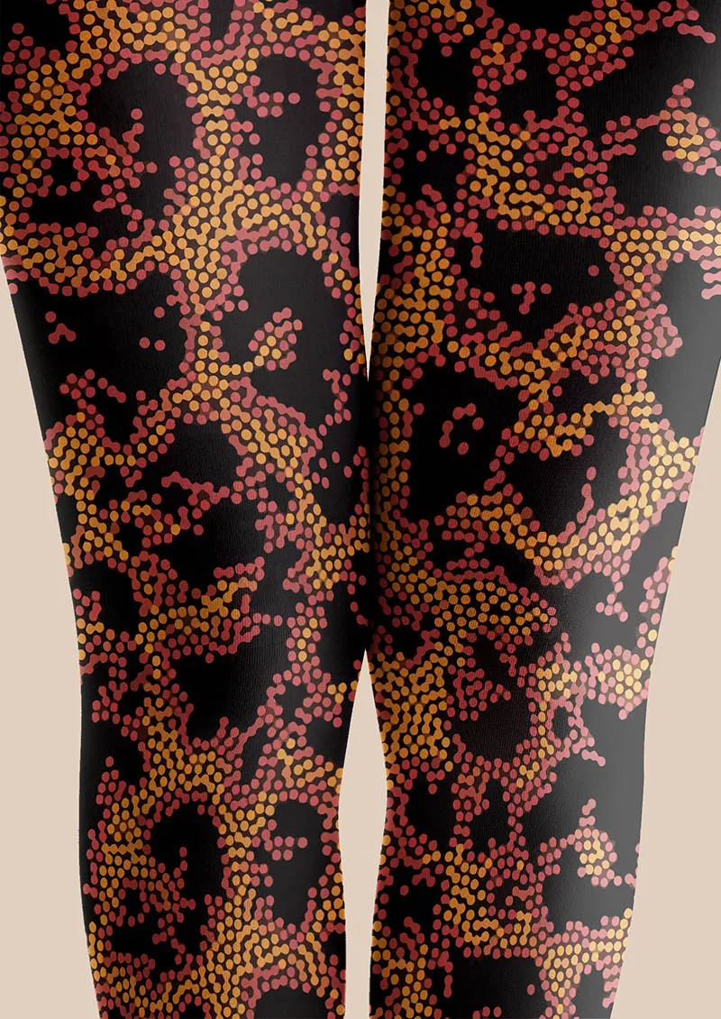 Viken Plan Luxe Leopard Spot Tights Hosiery Pantyhose - Image 3