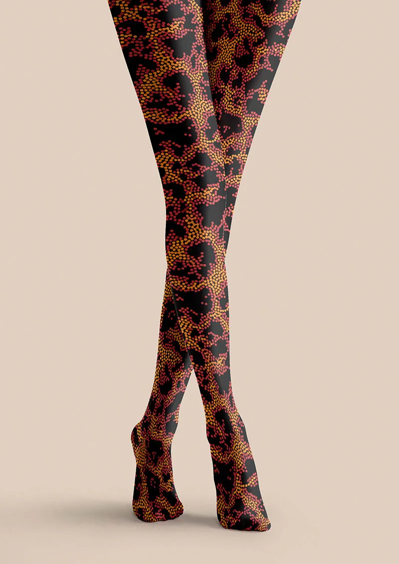 Viken Plan Luxe Leopard Spot Tights Hosiery Pantyhose - Image 4
