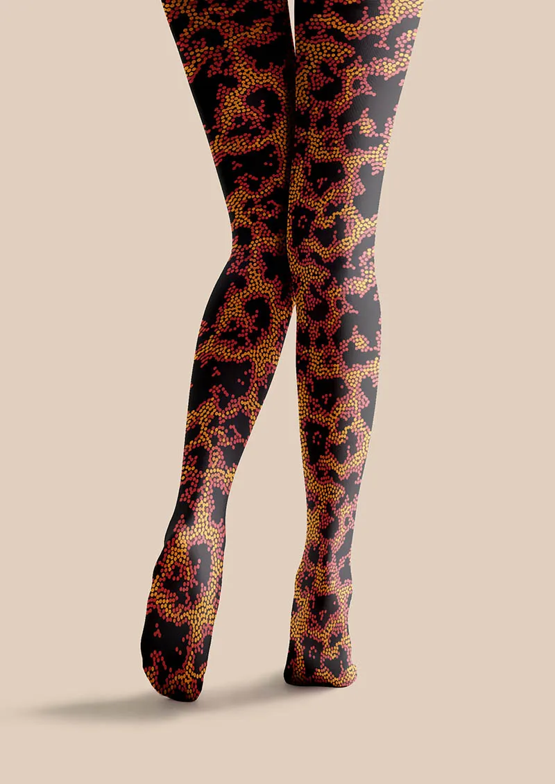 Viken Plan Luxe Leopard Spot Tights Hosiery Pantyhose - Image 5