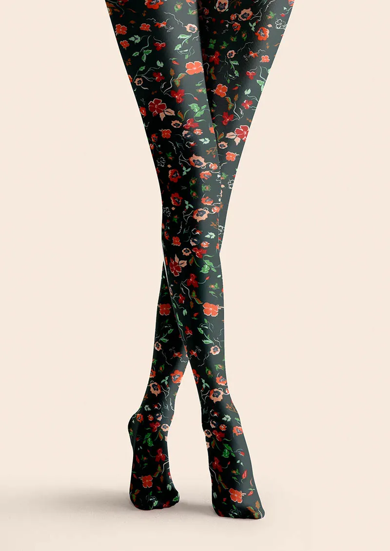 Viken Plan Midnight Bloom Tights Hosiery Pantyhose - Image 3