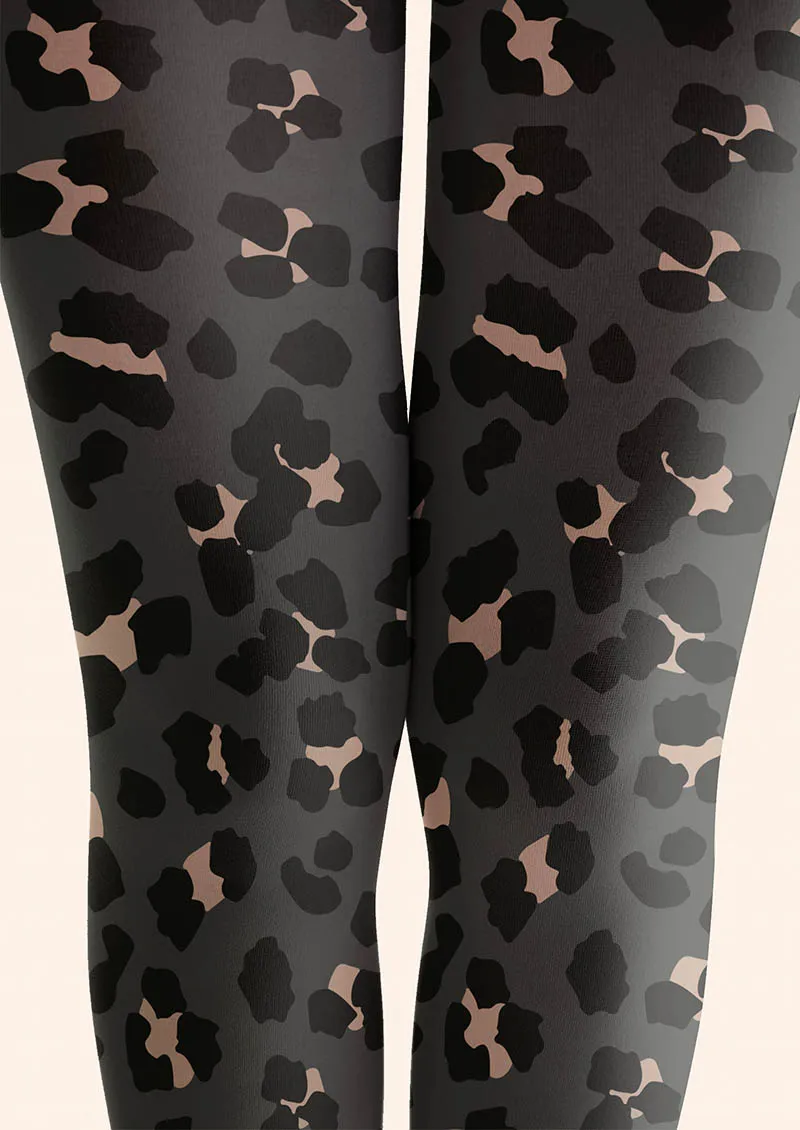 Viken Plan Midnight Leopard Tights Hosiery Pantyhose - Image 3