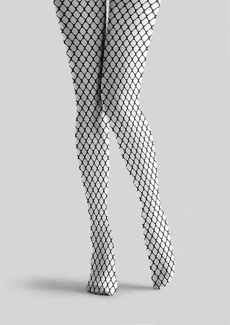 Viken Plan Mist Grid Plaid Pattern Tights Hosiery Pantyhose - Image 3