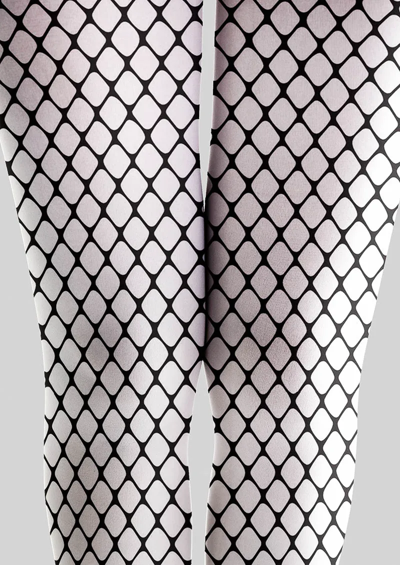 Viken Plan Mist Grid Plaid Pattern Tights Hosiery Pantyhose - Image 4