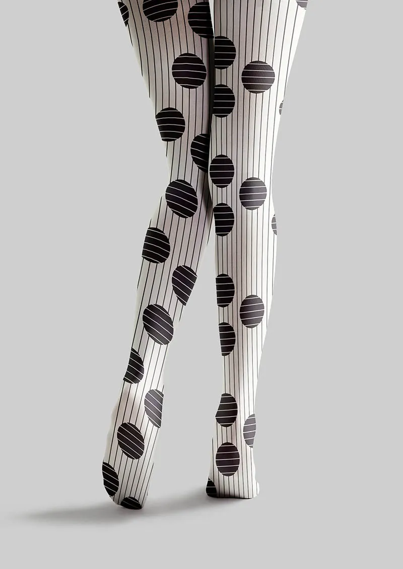 Viken Plan Pop Art Mono Dots Tights Hosiery Pantyhose - Image 3