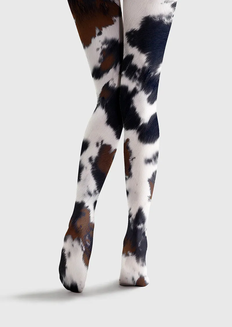 Viken Plan Fun art Print Tights Personality Pantyhose/Tights [Moo Chic] - Image 3