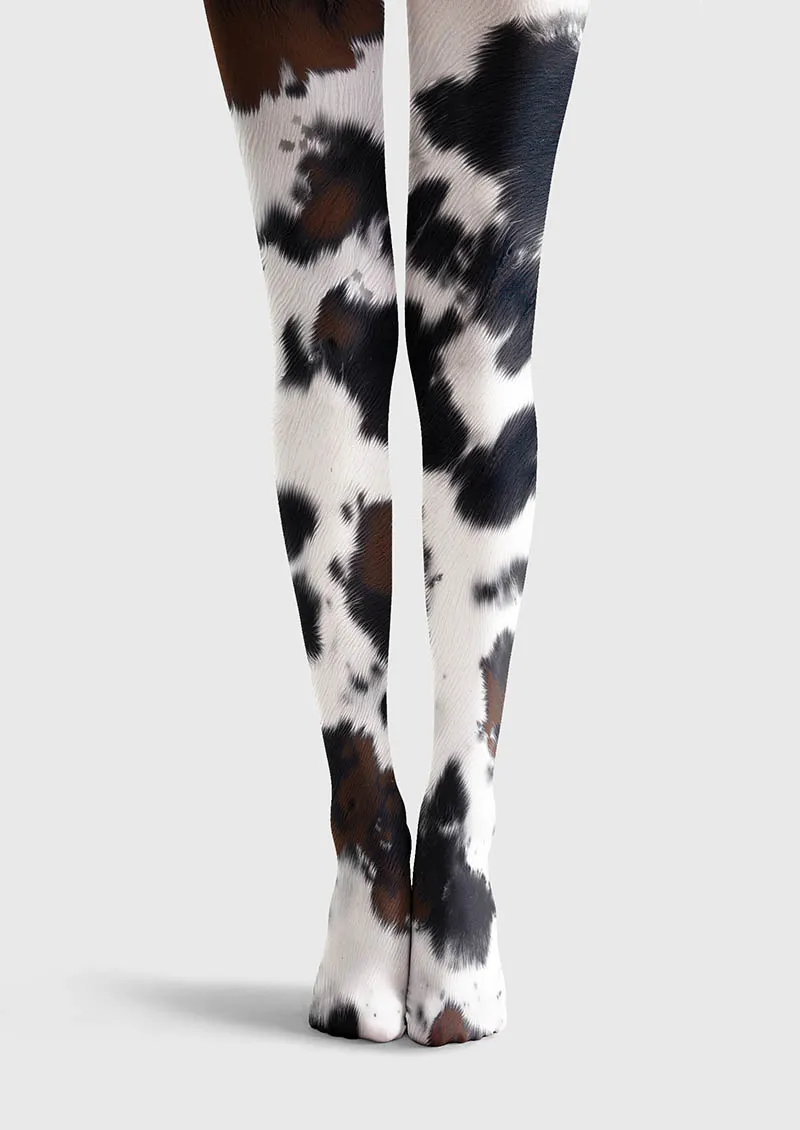 Viken Plan Fun art Print Tights Personality Pantyhose/Tights [Moo Chic] - Image 5