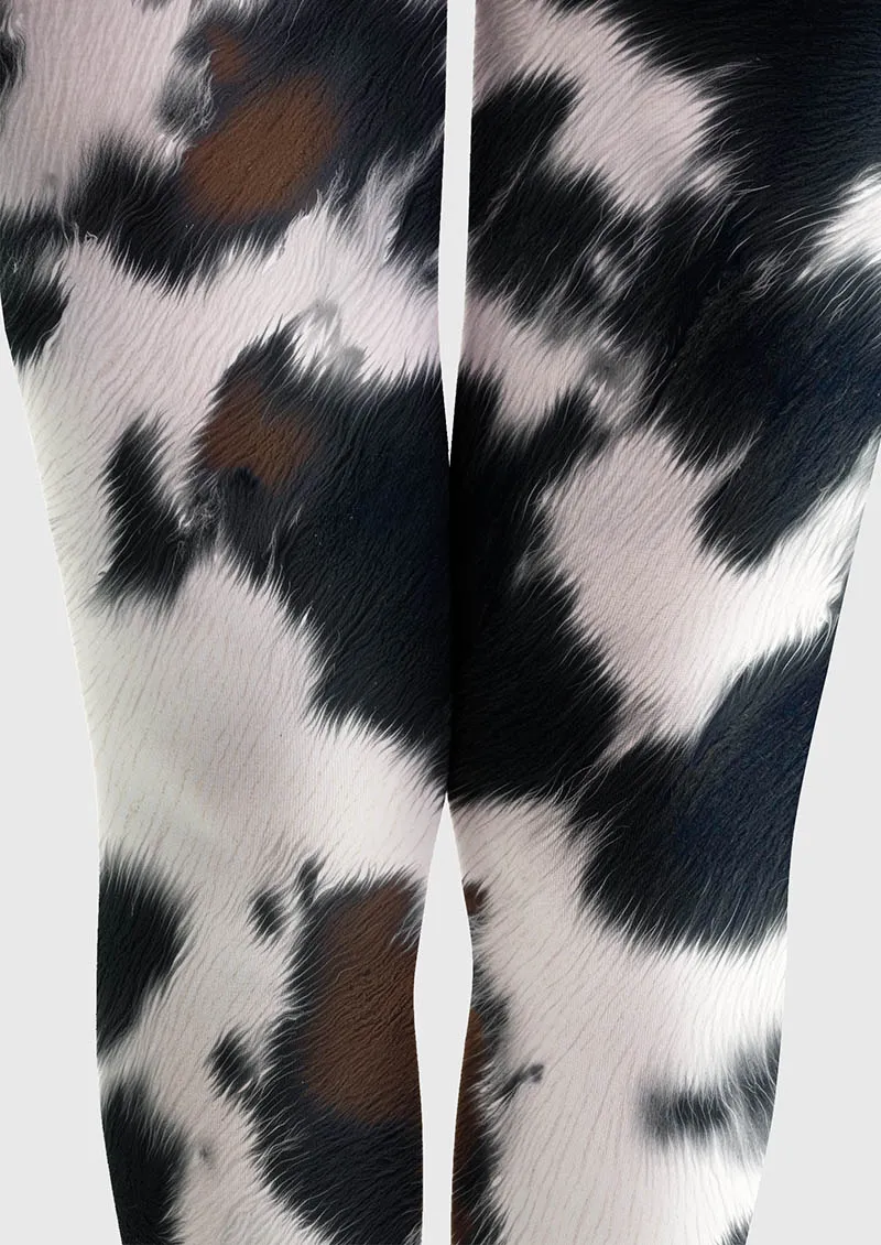 Viken Plan Fun art Print Tights Personality Pantyhose/Tights [Moo Chic] - Image 6