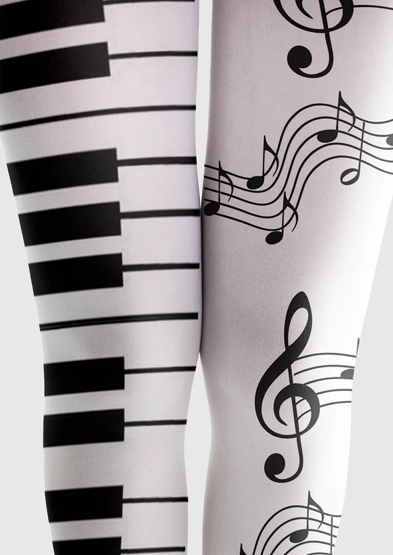Viken Plan Musical elements Music Lines Tights Hosiery Pantyhose - Image 3