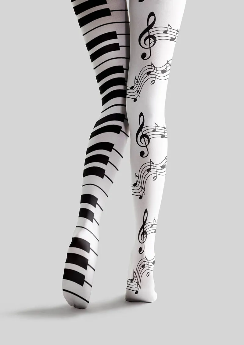 Viken Plan Musical elements Music Lines Tights Hosiery Pantyhose - Image 5