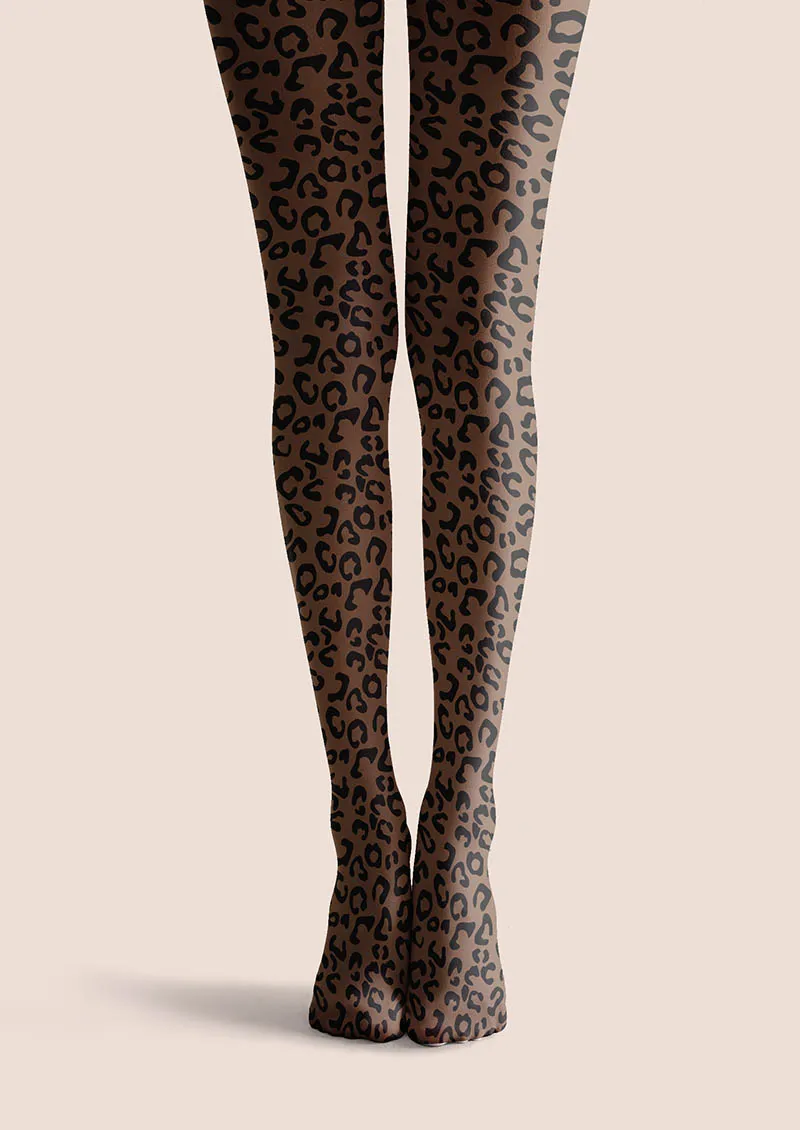 Viken Plan Neo Leopard Tights Hosiery Pantyhose - Image 3