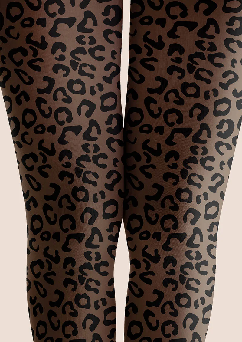 Viken Plan Neo Leopard Tights Hosiery Pantyhose - Image 4