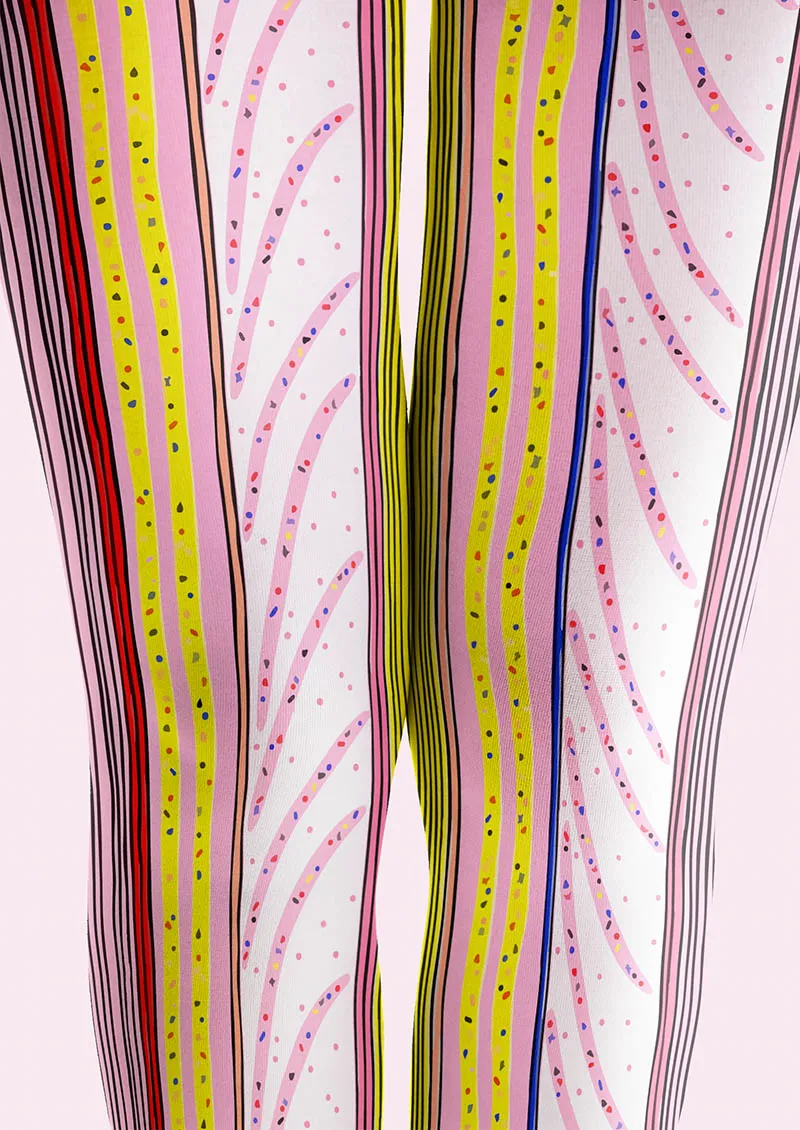 Viken Plan Neon Flow Lines Tights Hosiery Pantyhose - Image 4