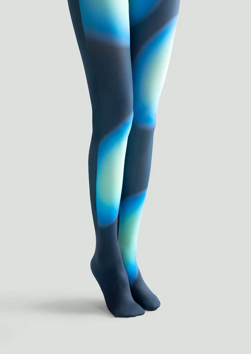 Viken Plan Pop Art Print Tights Colorful Pantyhose /Tights [Neon Ice Prism] - Image 3