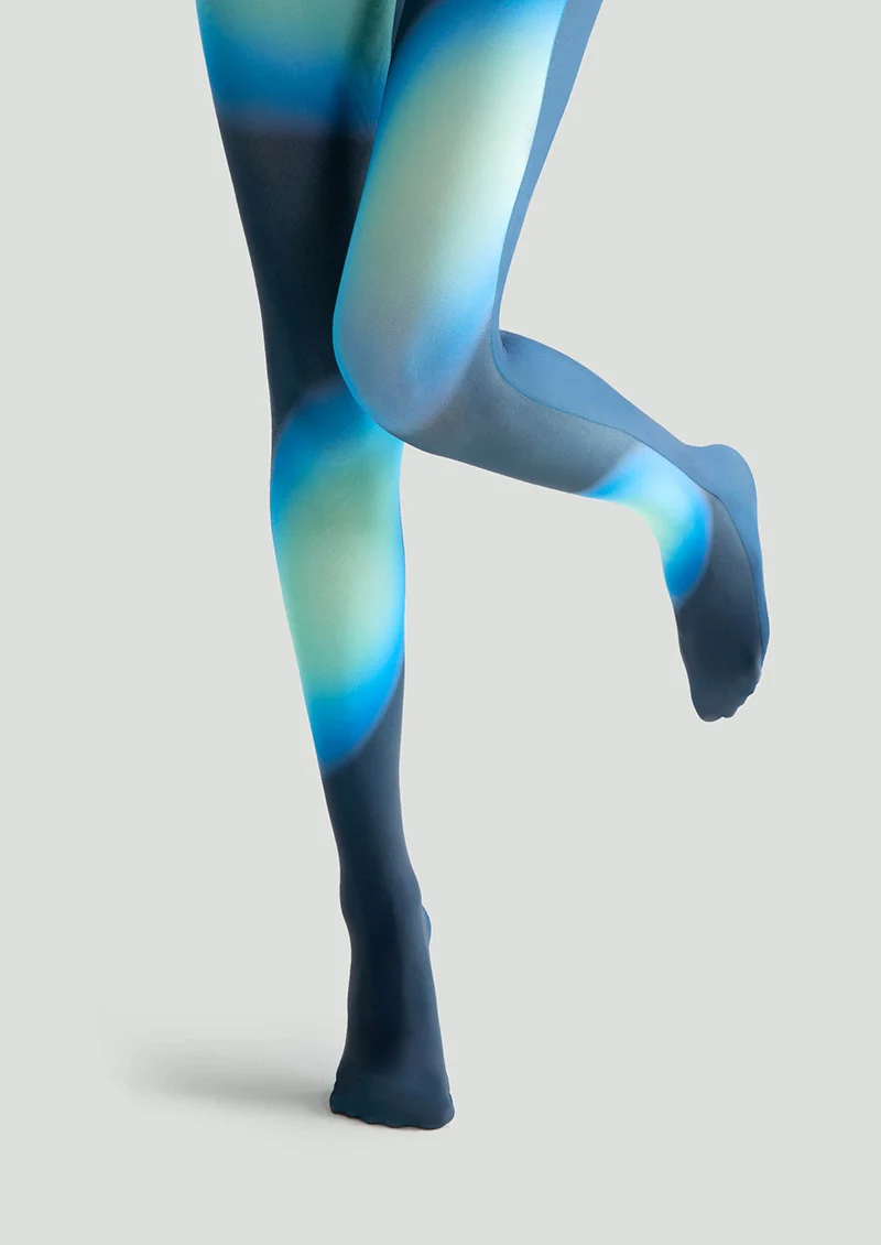 Viken Plan Pop Art Print Tights Colorful Pantyhose /Tights [Neon Ice Prism] - Image 4