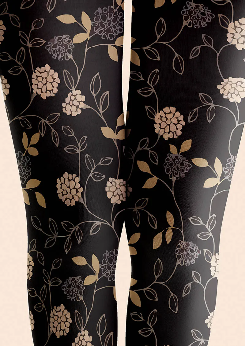 Viken Plan Noir Blossom Tights Hosiery Pantyhose - Image 4