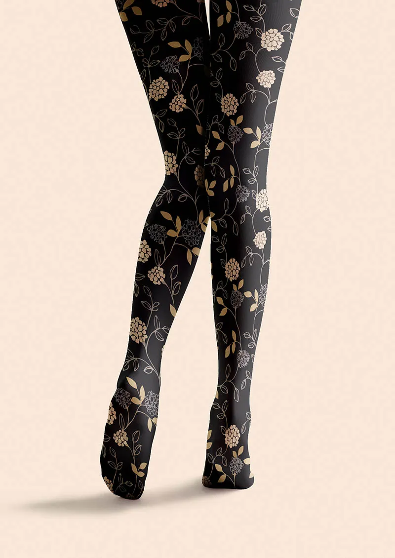 Viken Plan Noir Blossom Tights Hosiery Pantyhose - Image 5