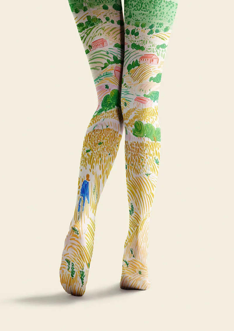Viken Plan Pastoral Sketch Tights Hosiery Pantyhose - Image 5