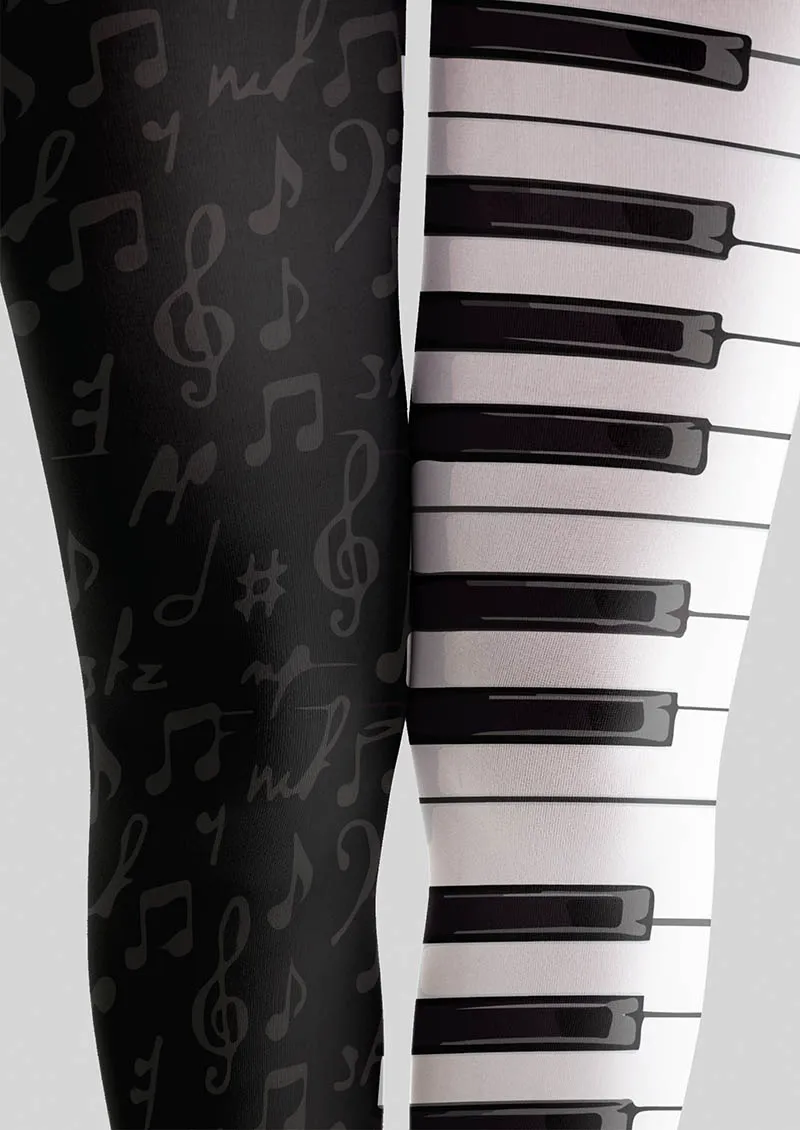 Viken Plan Musical elements Piano Keys Tights Hosiery Pantyhose - Image 3