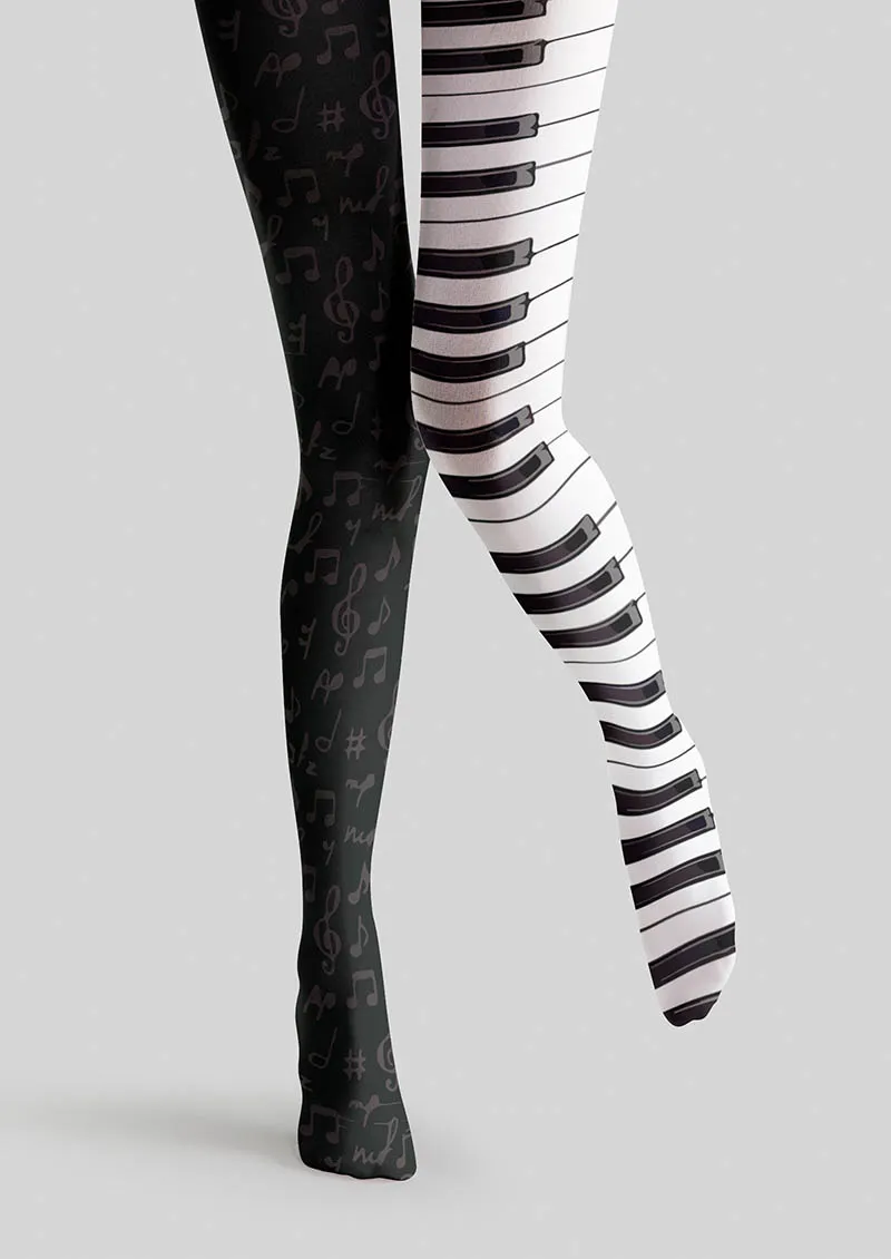 Viken Plan Musical elements Piano Keys Tights Hosiery Pantyhose - Image 4