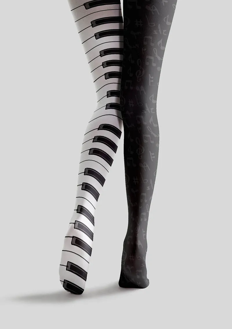Viken Plan Musical elements Piano Keys Tights Hosiery Pantyhose - Image 5