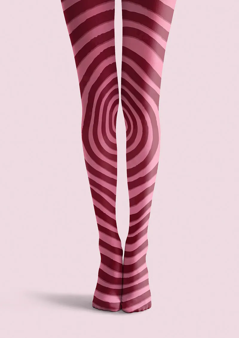 Viken Plan Pink Swirl Tights Hosiery Pantyhose