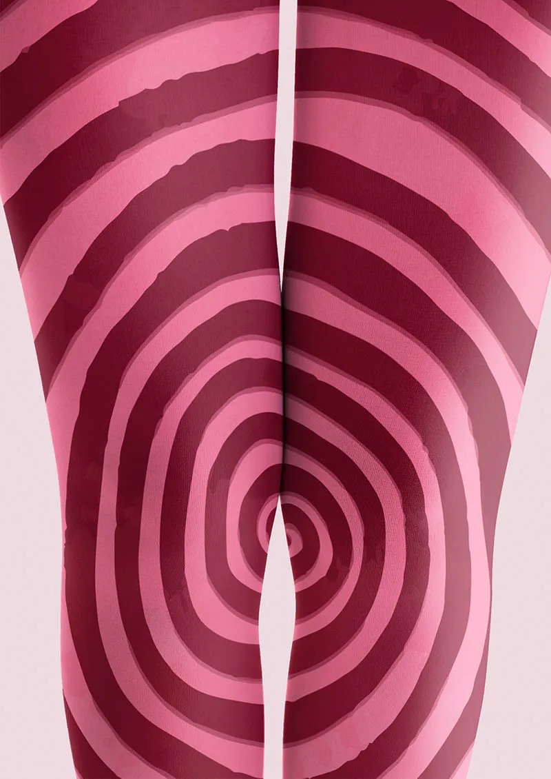 Viken Plan Pink Swirl Tights Hosiery Pantyhose - Image 5