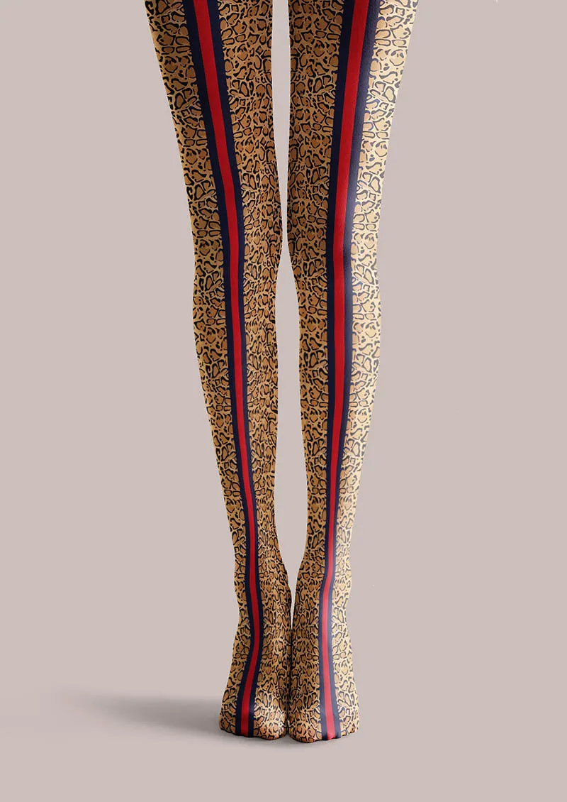 Viken Plan Rainbow Tiger Tights Hosiery Pantyhose