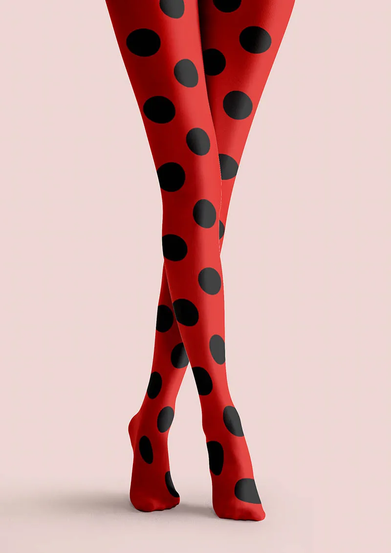 Viken Plan Red Dots Tights Hosiery Pantyhose - Image 3