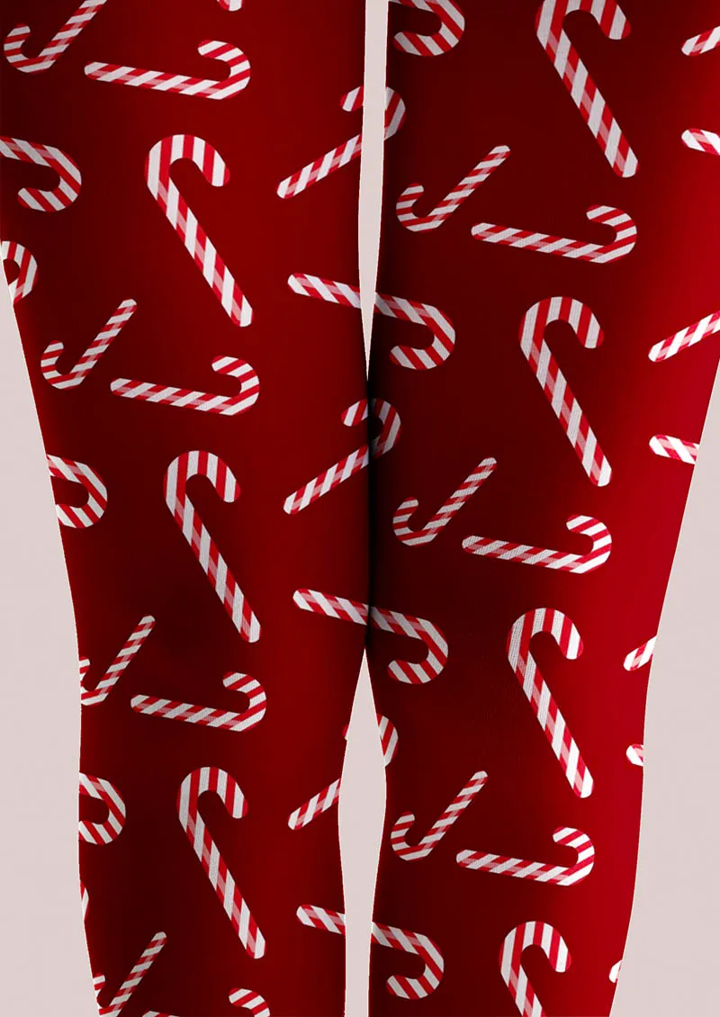Viken Plan Christmas Fun Art Red Noel Tights Hosiery Pantyhose - Image 4