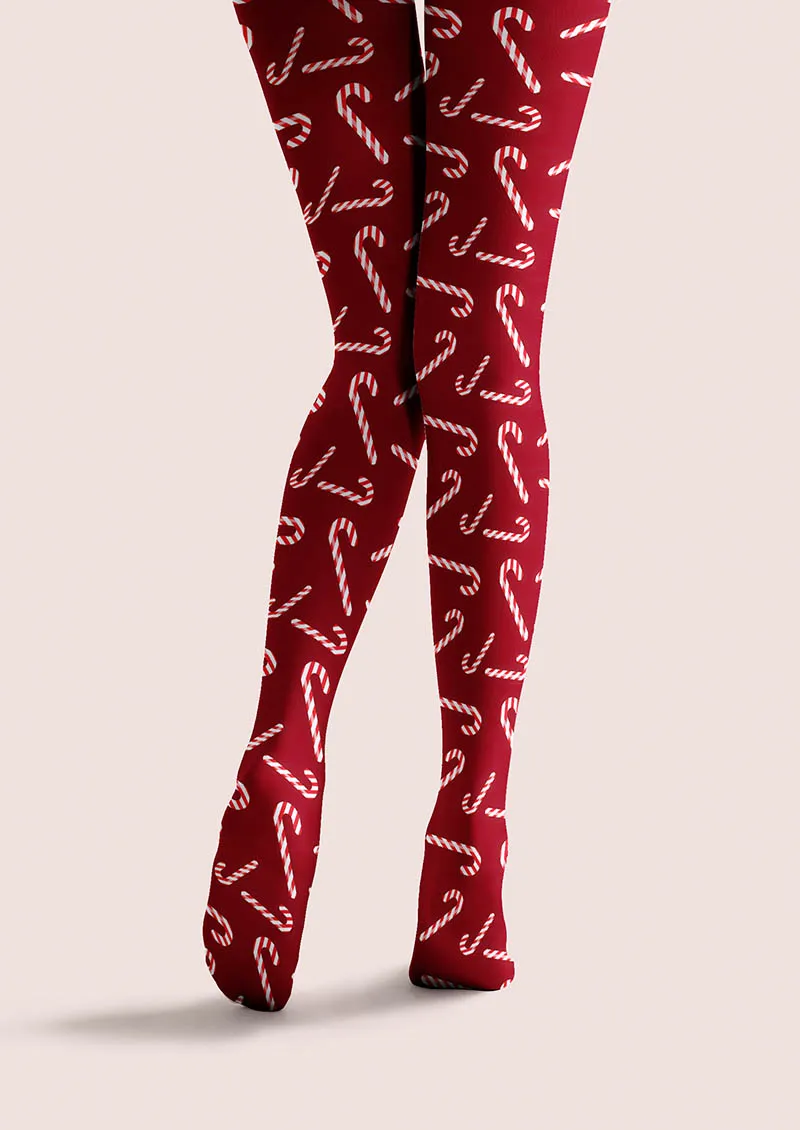 Viken Plan Christmas Fun Art Red Noel Tights Hosiery Pantyhose - Image 5