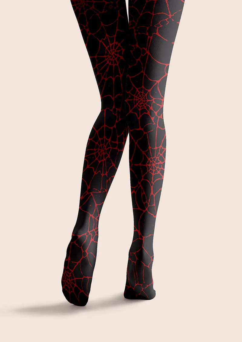 Viken Plan Halloween Spiderweb Print Tights Hosiery Pantyhose - Image 3