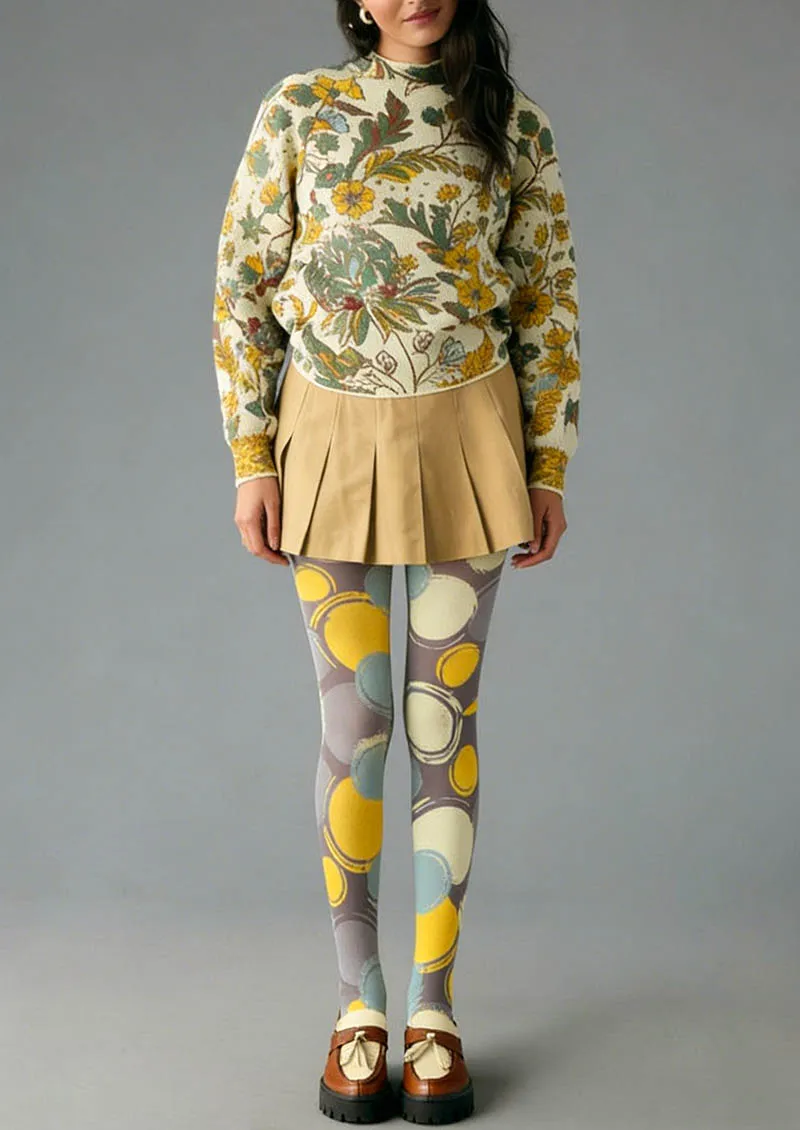 Viken Plan Retro Circles Tights Hosiery Pantyhose - Image 2
