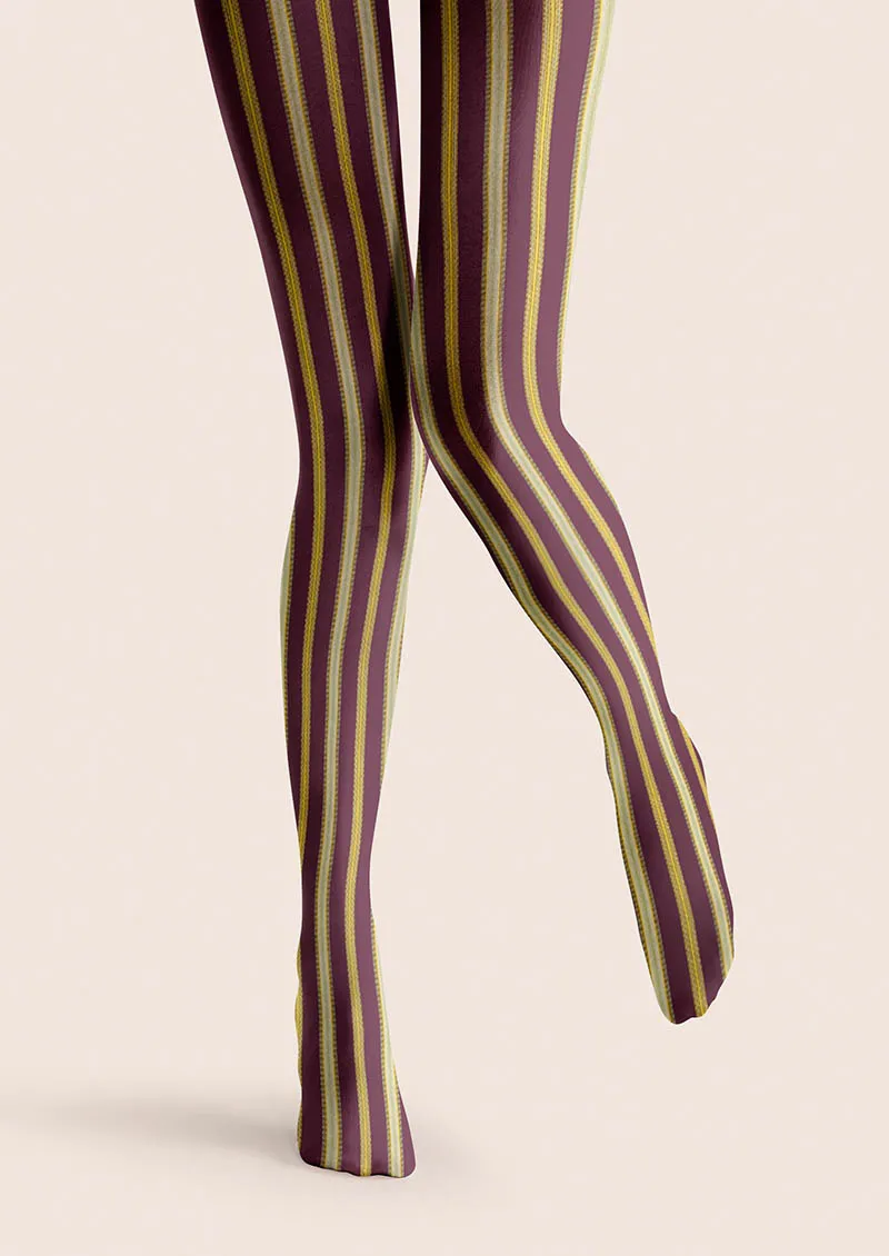 Viken Plan Retro Verticals Tights Hosiery Pantyhose
