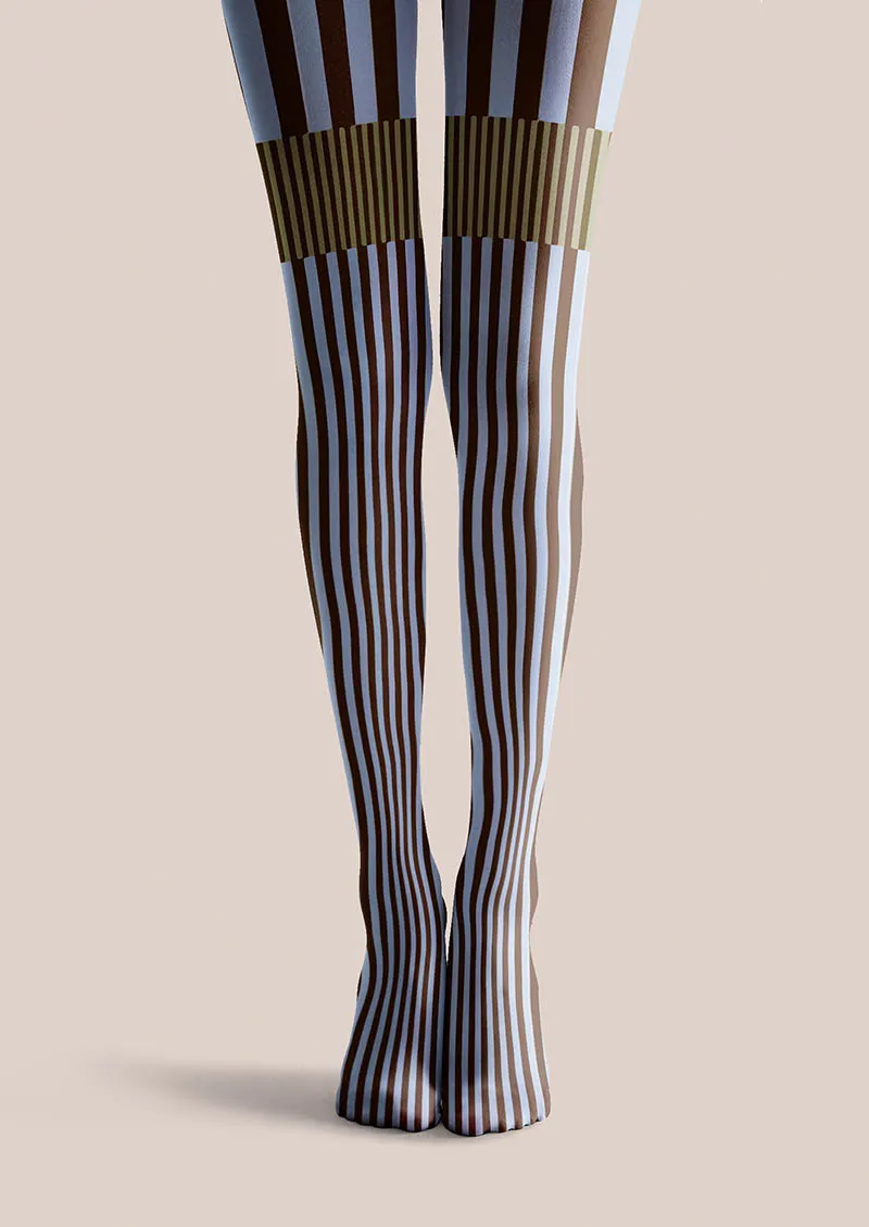 Viken Plan Geometric Art Retro Wave Tights Hosiery Pantyhose