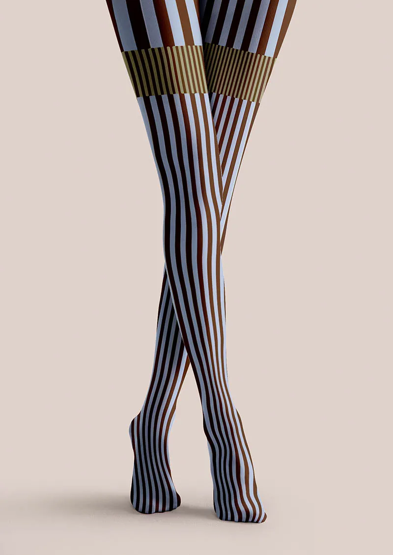 Viken Plan Geometric Art Retro Wave Tights Hosiery Pantyhose - Image 5