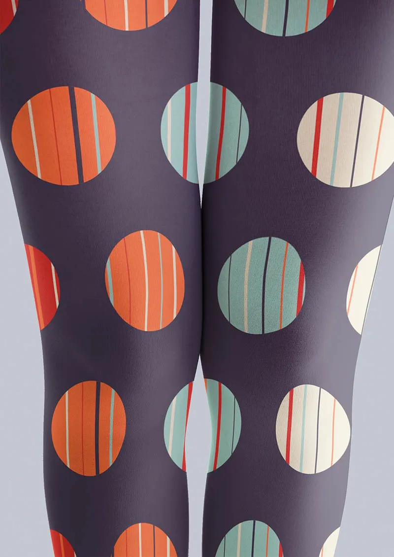 Viken Plan Rhythm Dots Tights Hosiery Pantyhose - Image 4