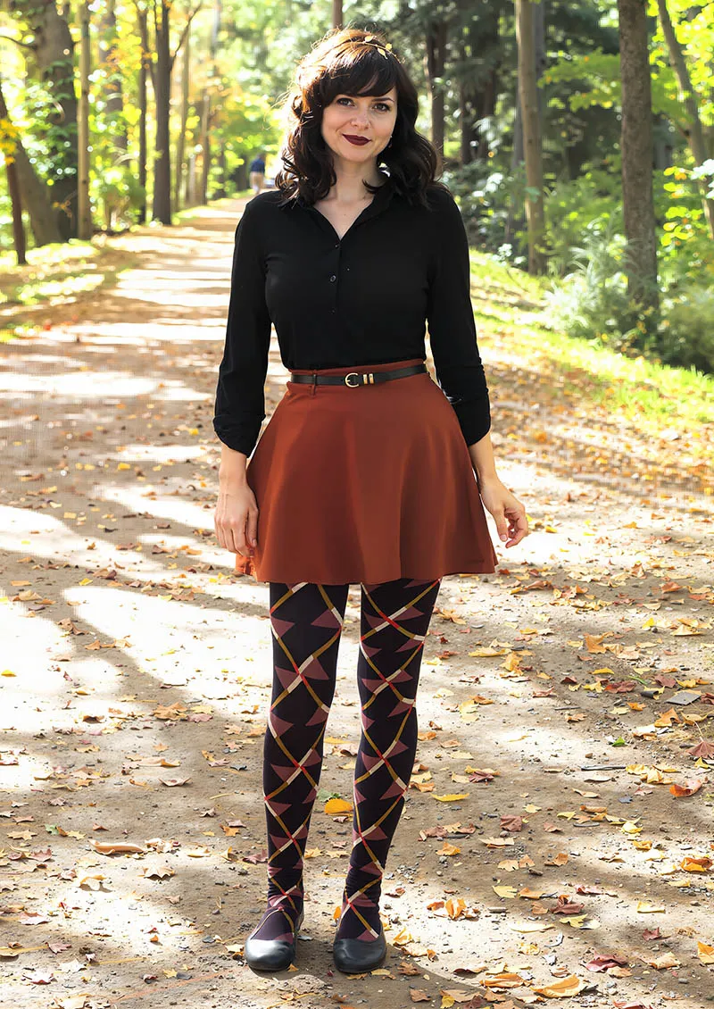 Viken Plan Ribbon Plaid Tights Hosiery Pantyhose - Image 2