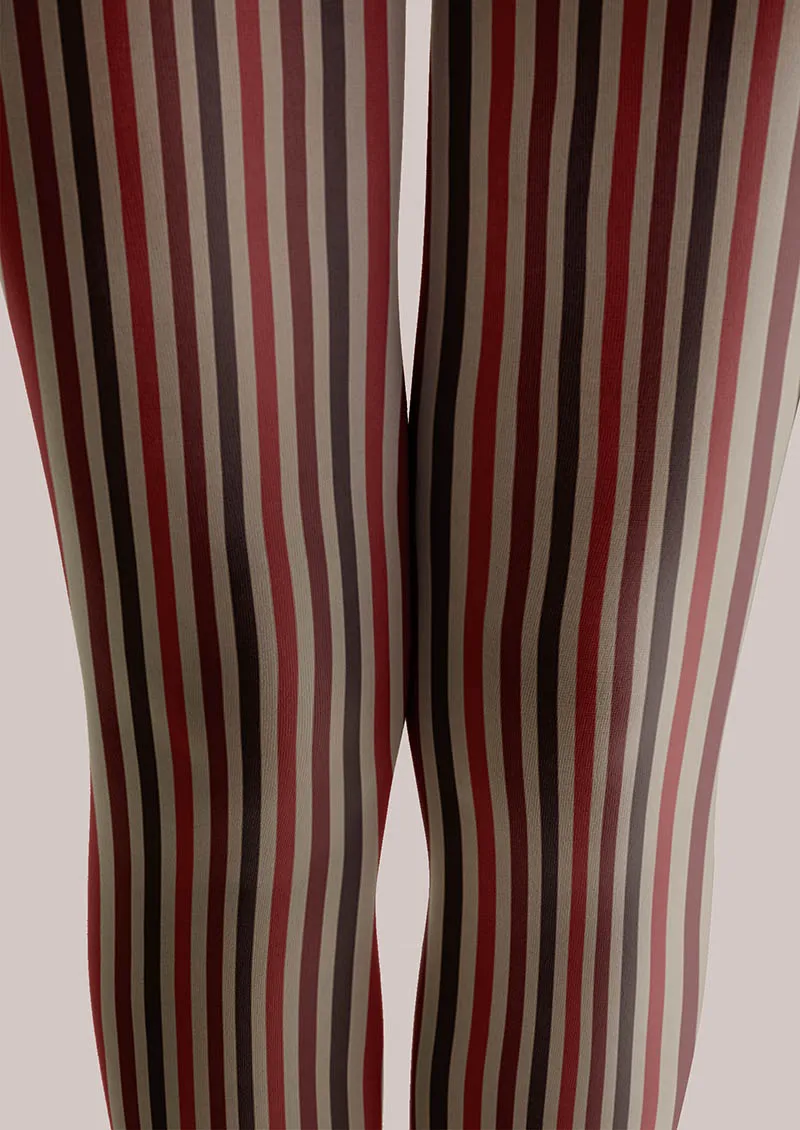Viken Plan Geometric Art Soft Stripes Tights Hosiery Pantyhose - Image 4