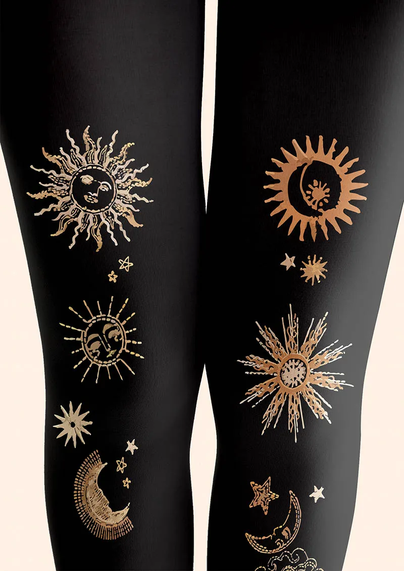 Viken Plan Bohemia Sun & Moon Spell Tights Hosiery Pantyhose - Image 3