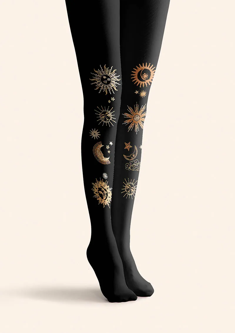 Viken Plan Bohemia Sun & Moon Spell Tights Hosiery Pantyhose - Image 4