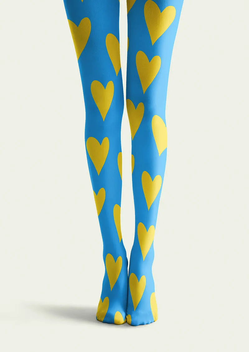 Viken Plan Valentine's Day Sunny Hearts Tights Hosiery Pantyhose - Image 2