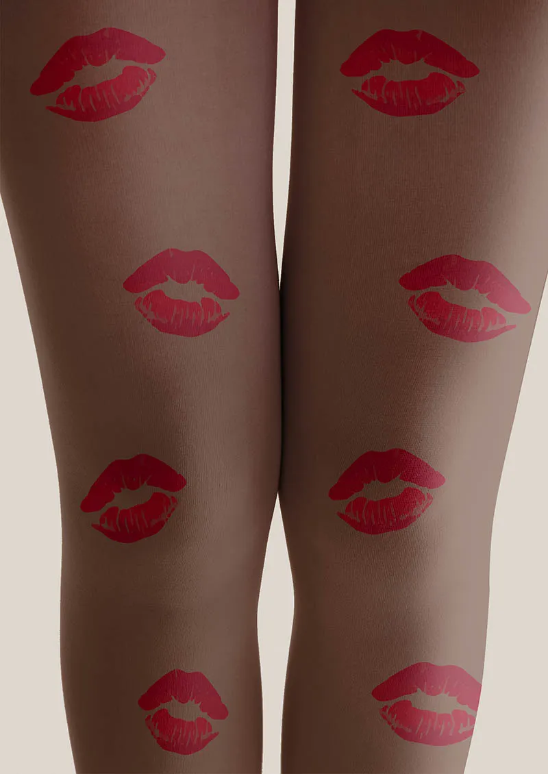 Viken Plan Valentine's Day Sweet Kiss Tights Hosiery Pantyhose - Image 3