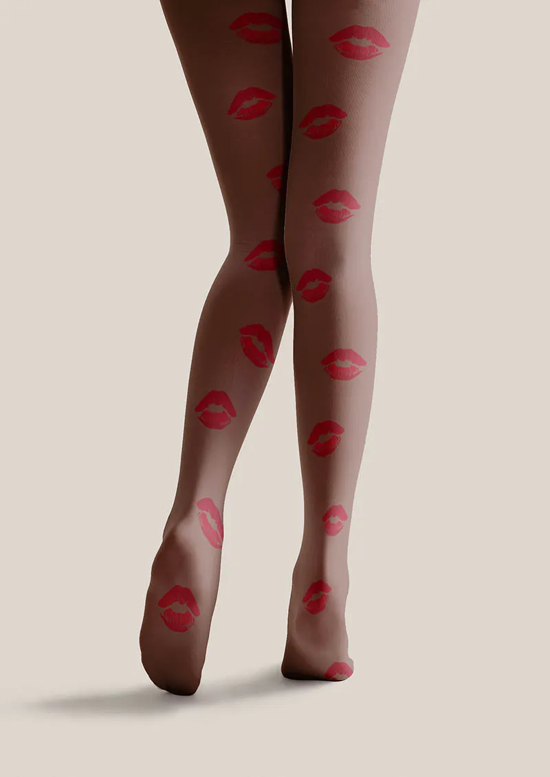 Viken Plan Valentine's Day Sweet Kiss Tights Hosiery Pantyhose - Image 5