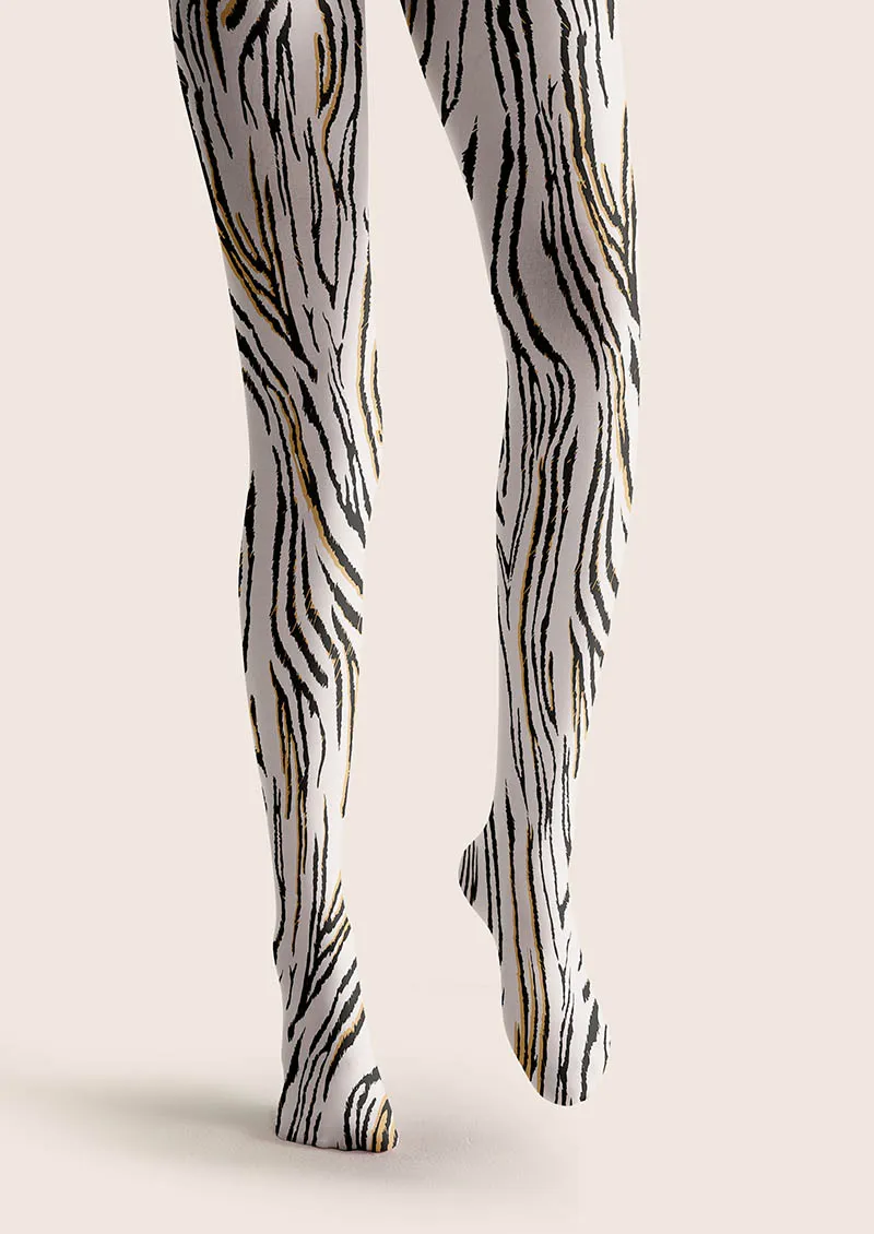Viken Plan Animal Print Tights Geometric Tights/Tights [Urban Zebra] - Image 3