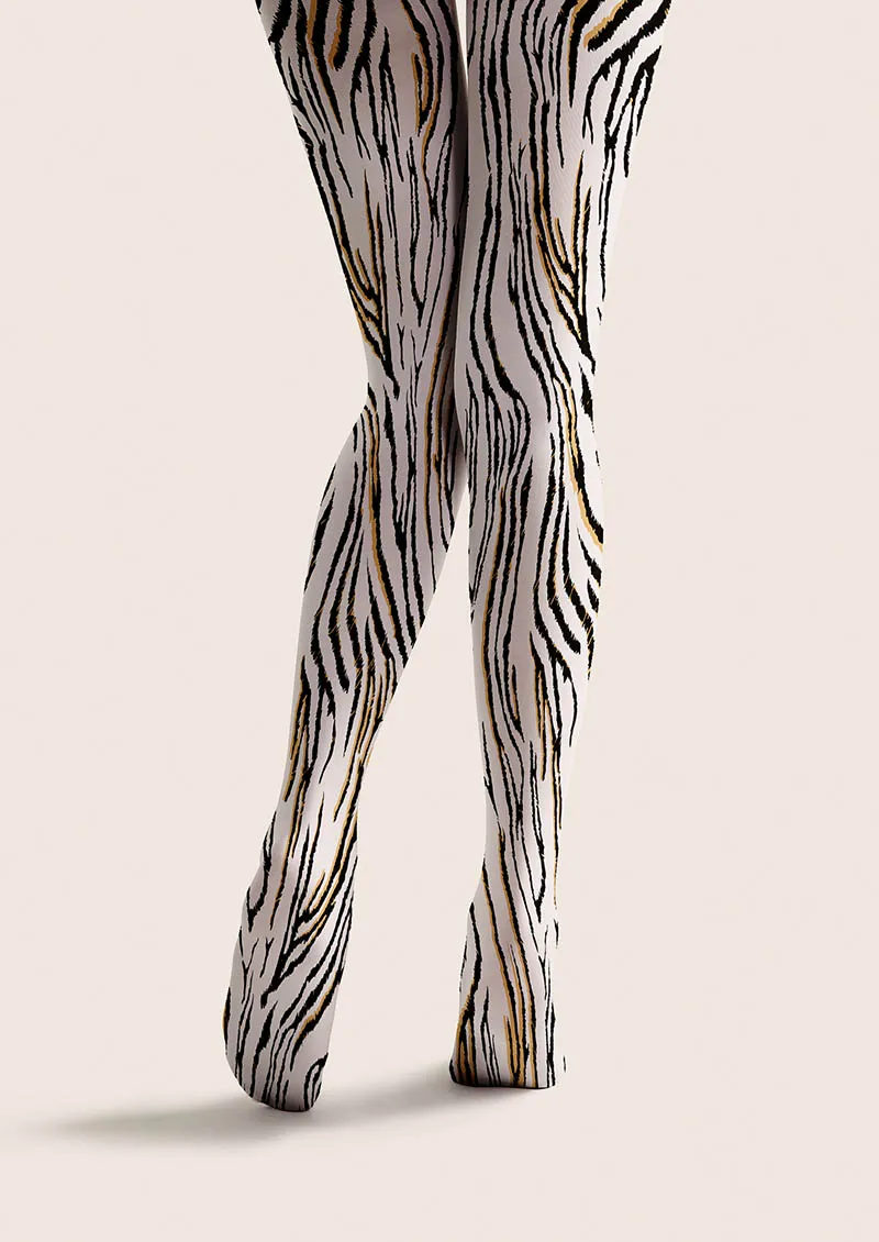 Viken Plan Animal Print Tights Geometric Tights/Tights [Urban Zebra] - Image 4