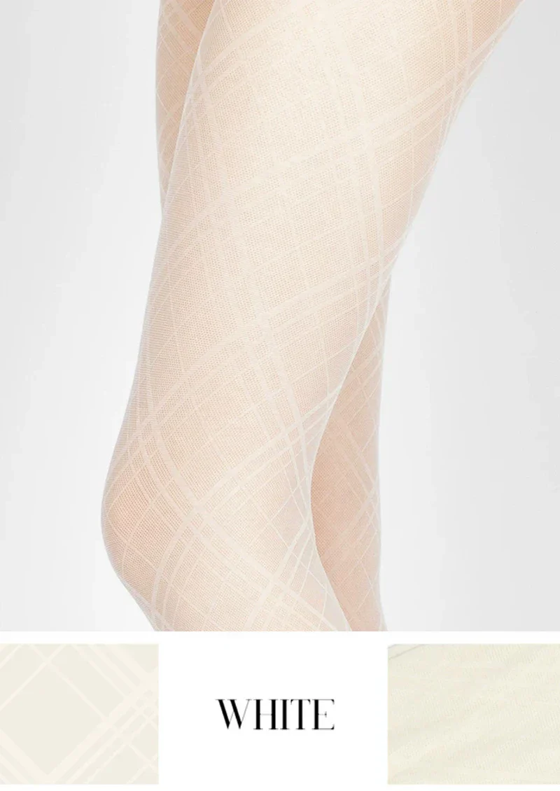 Viken Plan Argyle Texture Geometric Aesthetic Silky Pantyhose Tights Hosiery - Image 18