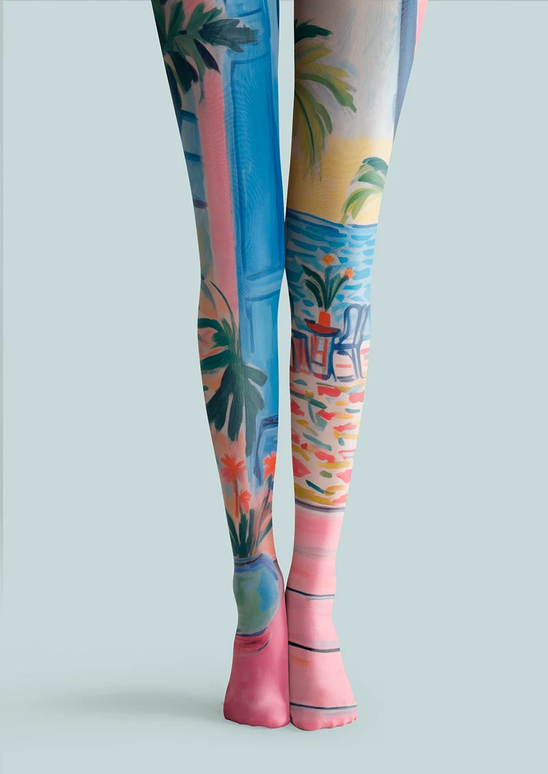 Viken Plan Beach Holiday Tights Hosiery Pantyhose