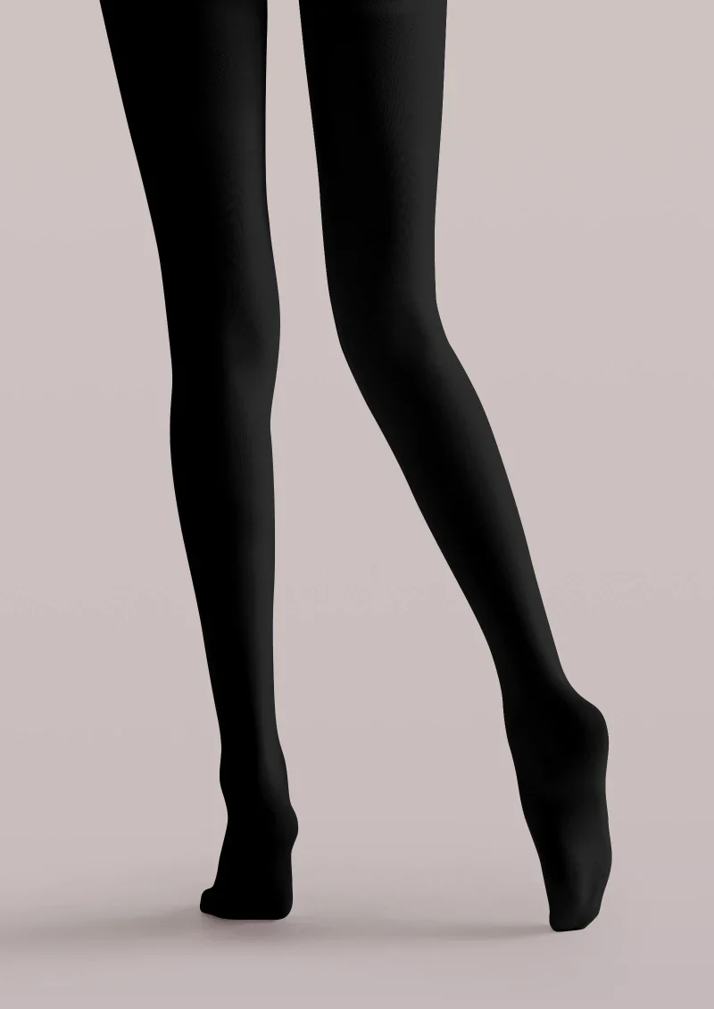 Viken Plan Black Heart Decor Graphic Tights Hosiery Pantyhose - Image 5