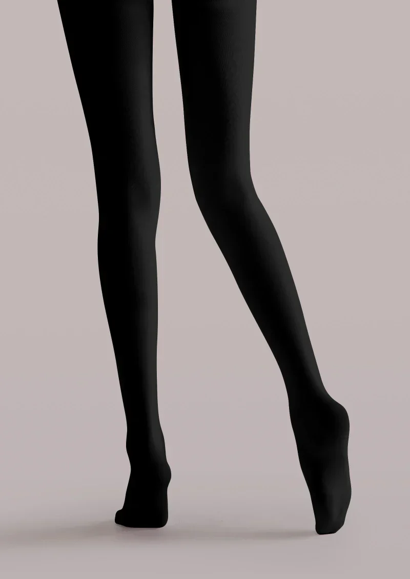 Viken Plan Black Red Purple Floral Tights Hosiery Pantyhose - Image 3
